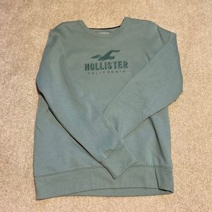 Hollister Olive Green Men’s Crewneck Sweatshirt, Men’s Adult Small